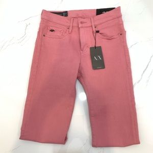 armani exchange Pink stretchy super skinny jeans size 27